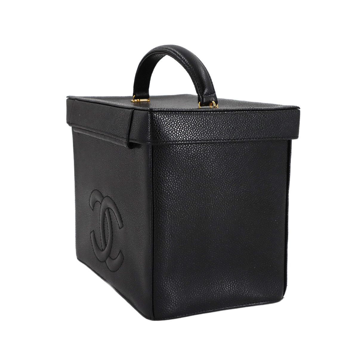 Vanity Hand Shoulder Bag Leather Black A01999 Purse