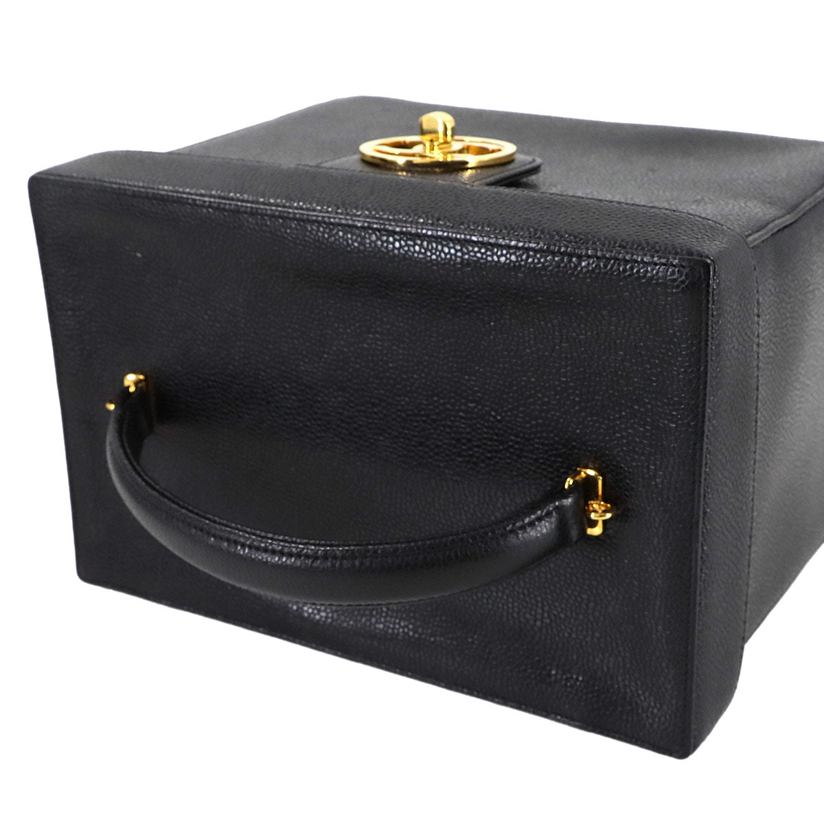 Vanity Hand Shoulder Bag Leather Black A01999 Purse