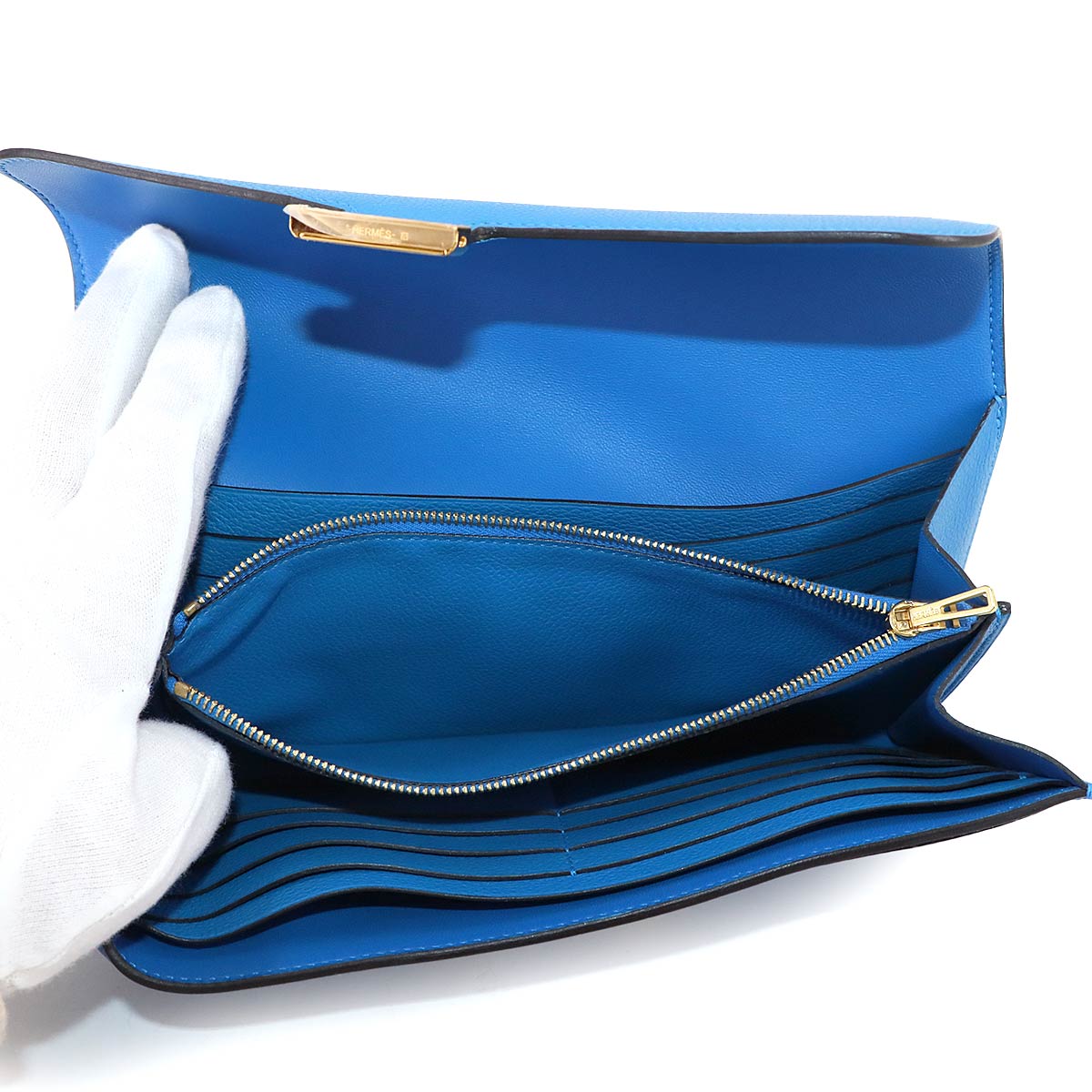 Constance Long Wallet Evercolor Bleu Hydra Y