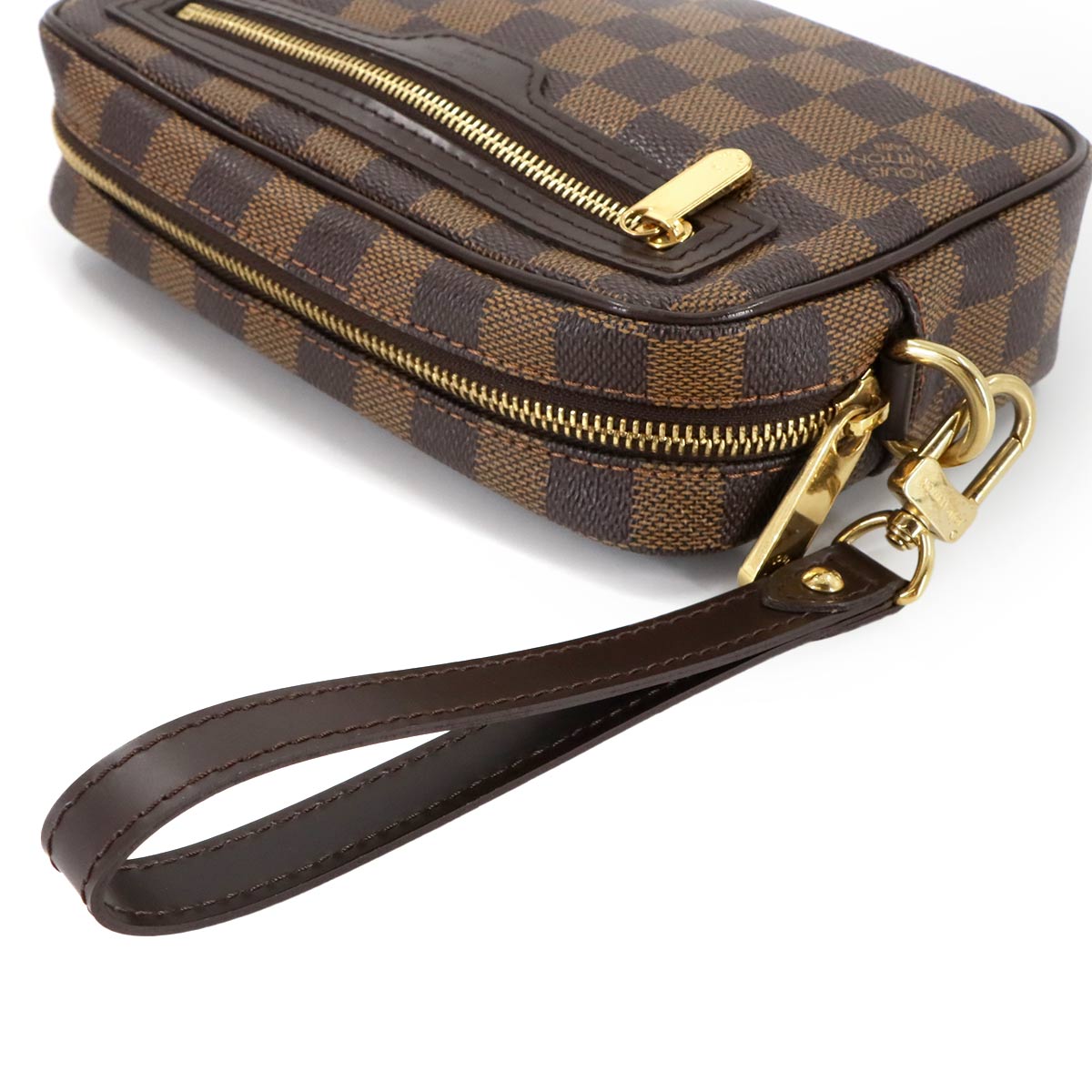 Damier Pochette Billets Macao Clutch Bag Ebene N61379