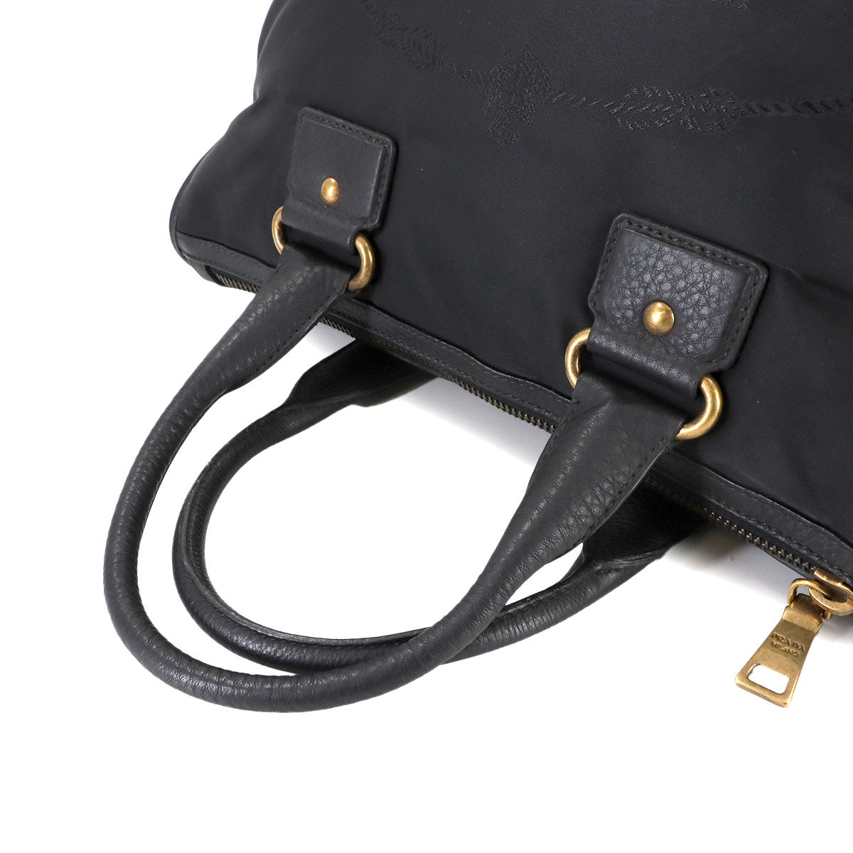 2way Tote Shoulder Bag Nylon Leather Black BL0748 Unisex Purse