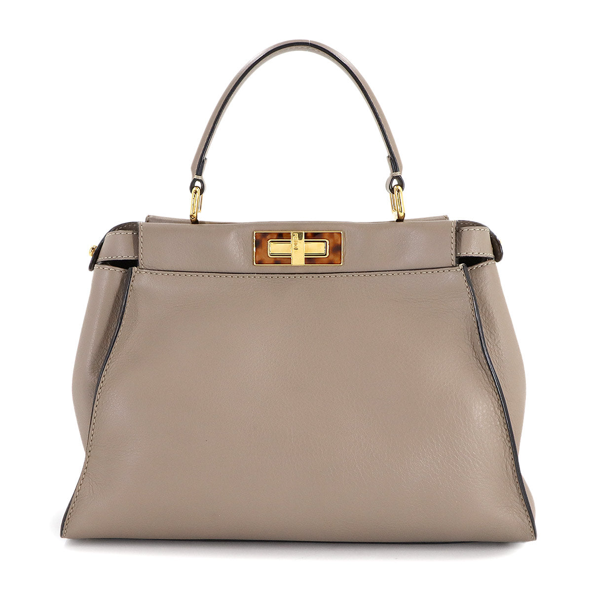 Peekaboo Regular 2way Hand Bag Leather Gray 8BN290