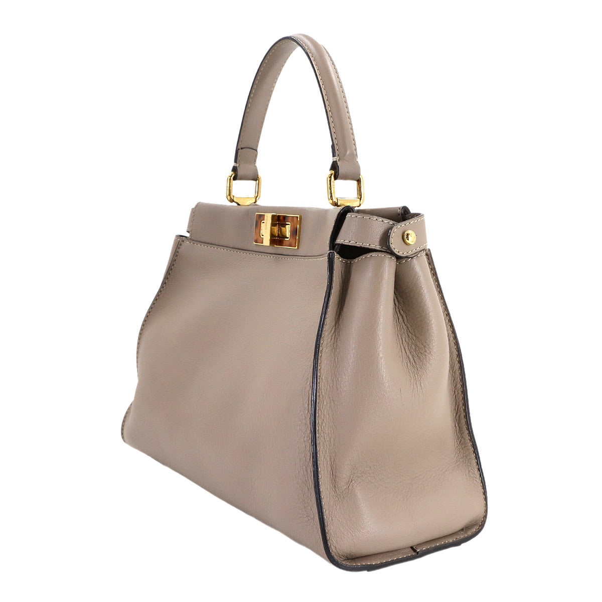 Peekaboo Regular 2way Hand Bag Leather Gray 8BN290