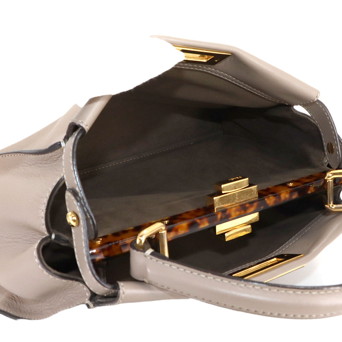 Peekaboo Regular 2way Hand Bag Leather Gray 8BN290