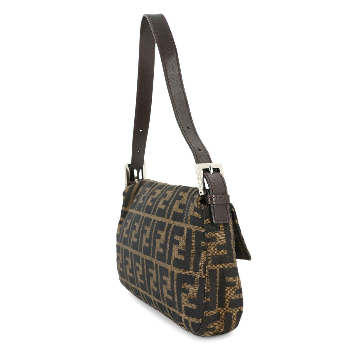 Zucca Mamma Baguette Shoulder Bag Canvas Leather Brown 26424