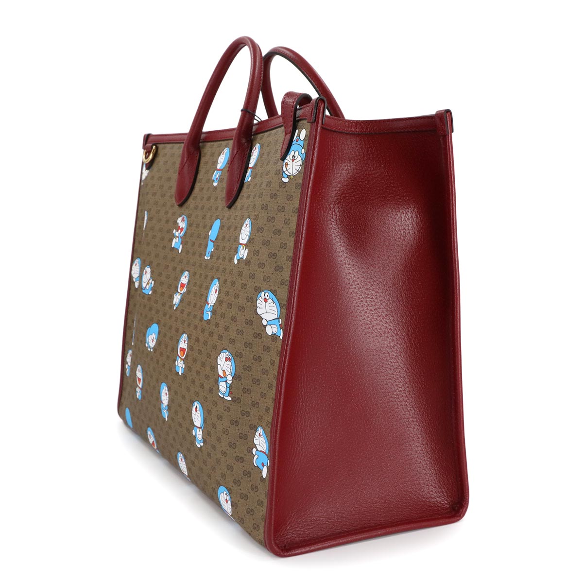 Doraemon Mini GG Supreme 2way Large Tote Bag Brown Red 653952