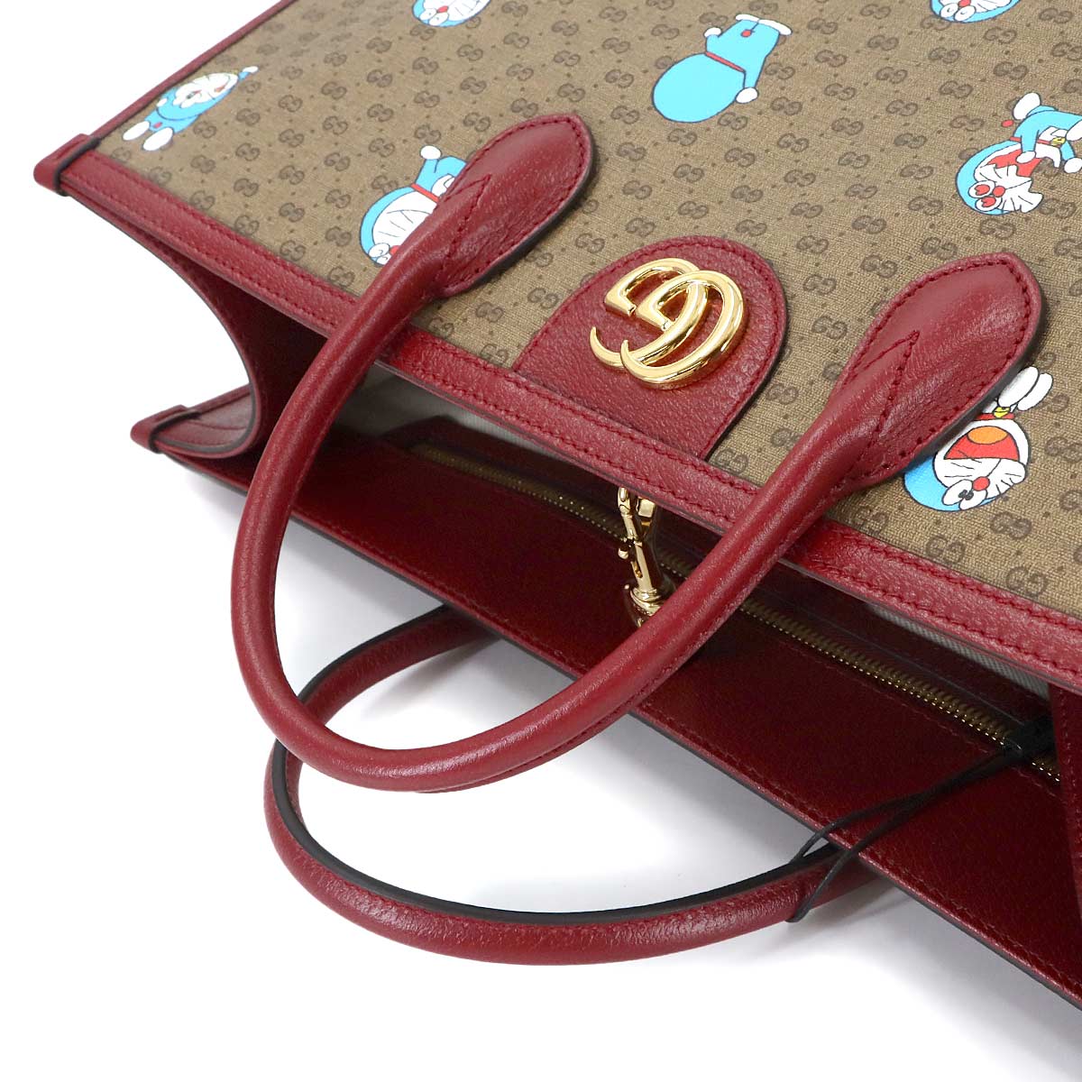 Doraemon Mini GG Supreme 2way Large Tote Bag Brown Red 653952