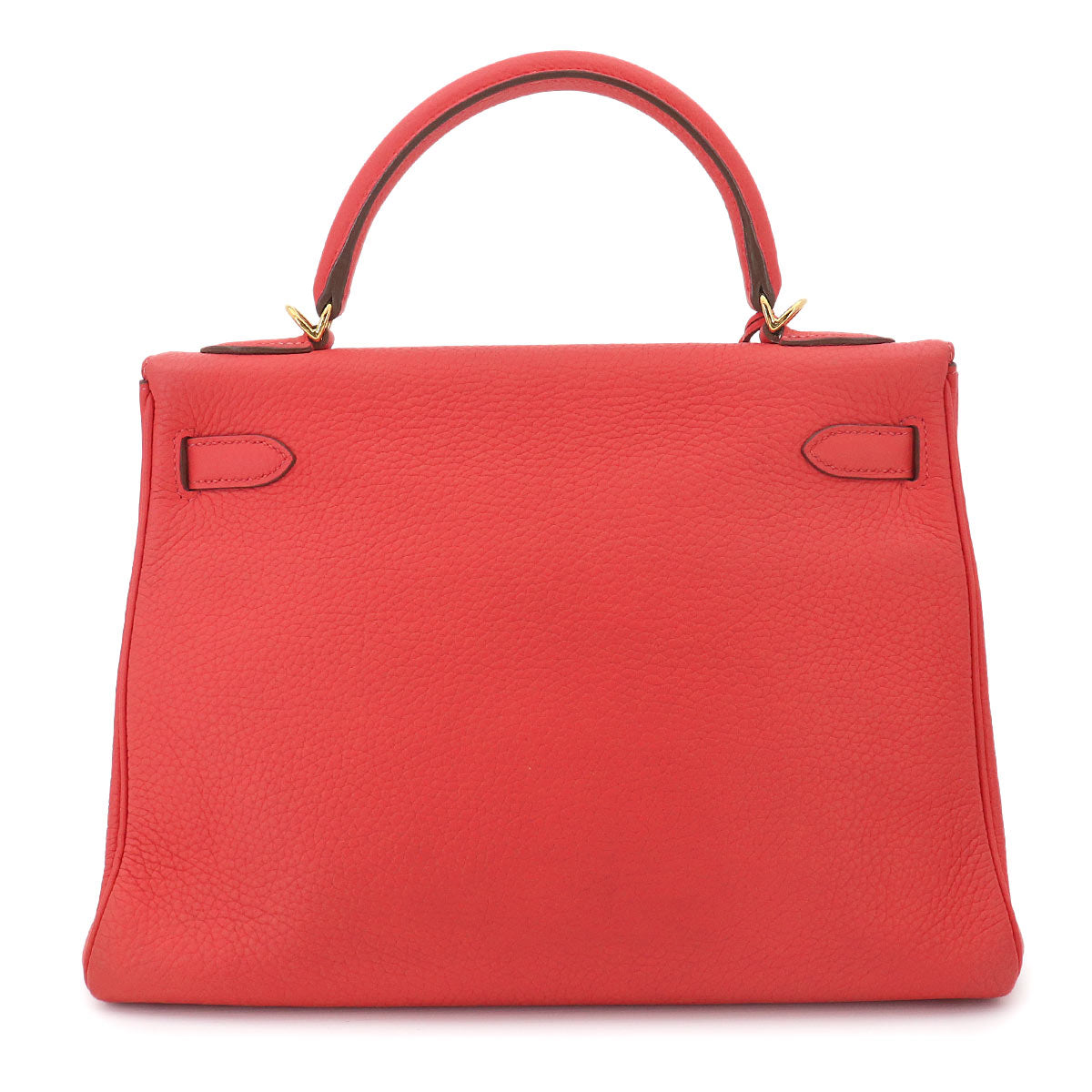 Kelly 32 Taurillon Clemence Rose Jaipur Hand Shoulder Bag