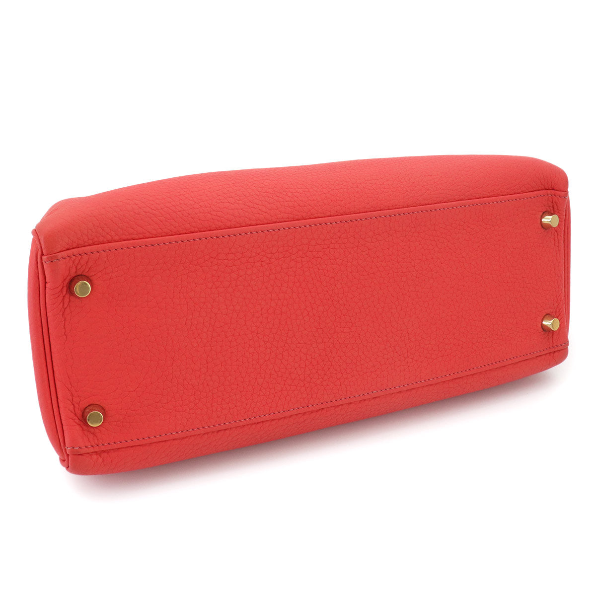 Kelly 32 Taurillon Clemence Rose Jaipur Hand Shoulder Bag