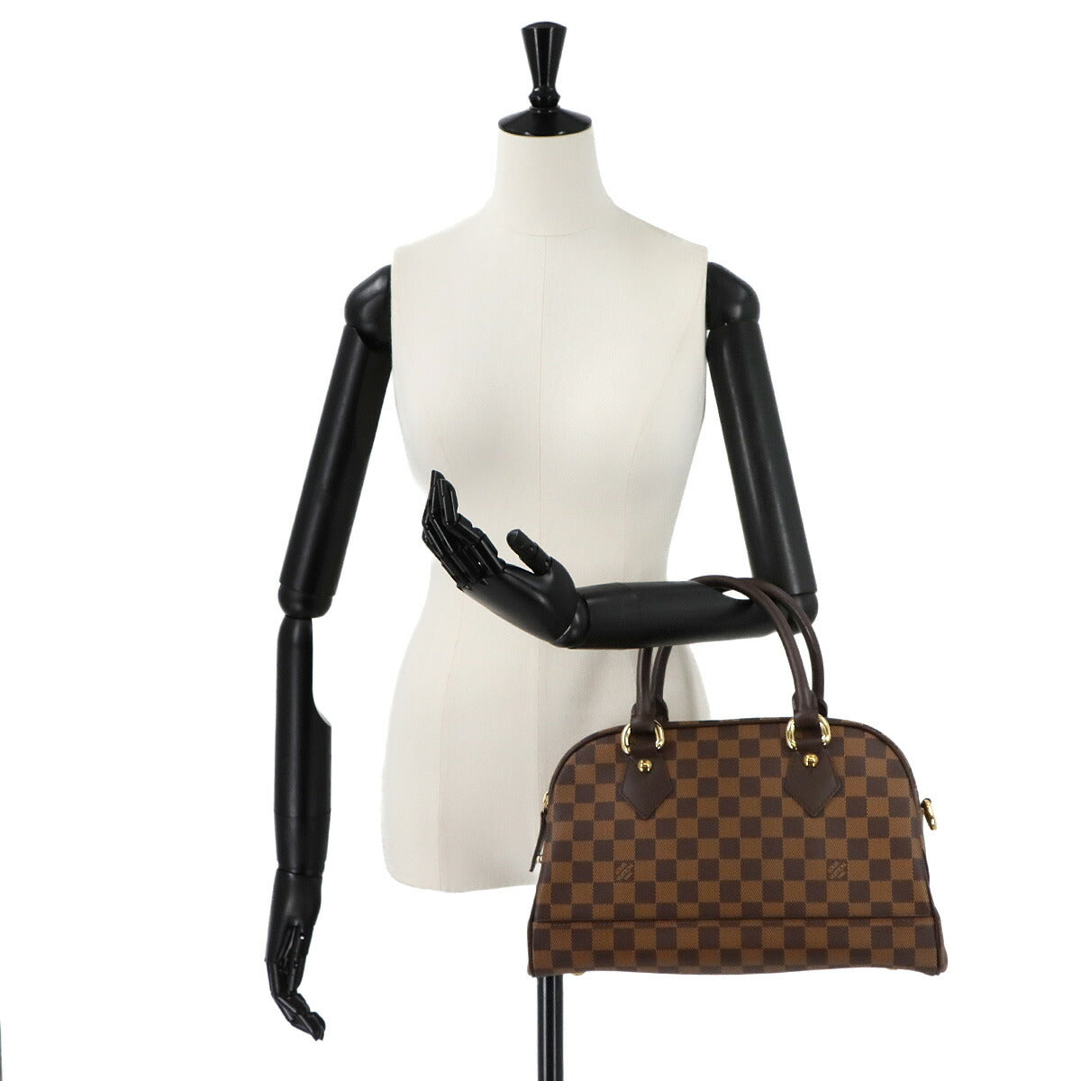 Damier Duomo Hand Bag Ebene Brown N60008 Purse