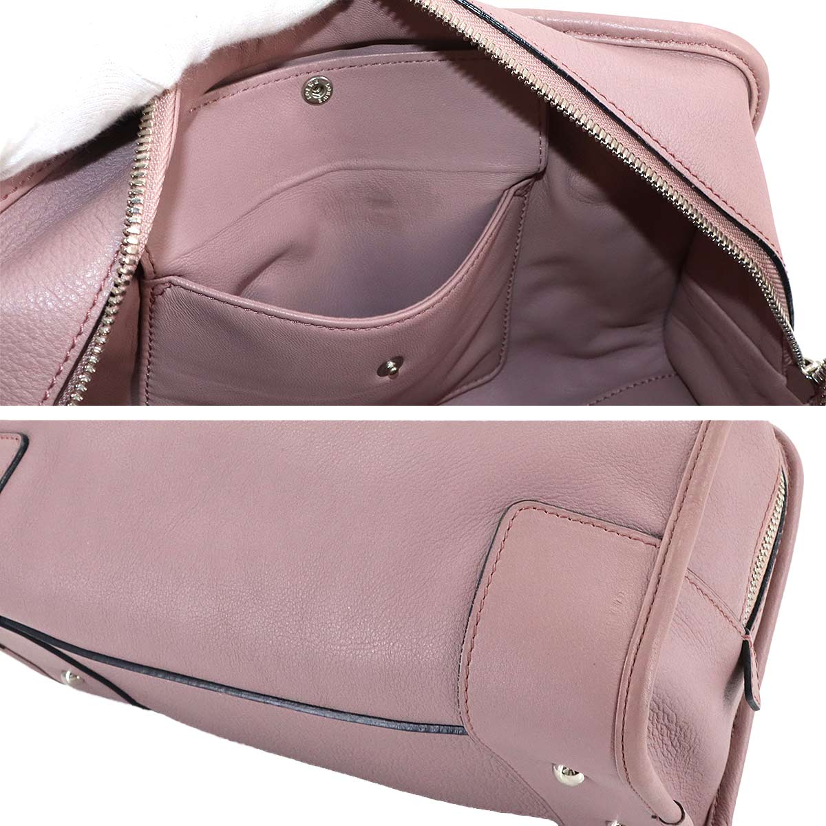 Amazona 28 Hand Bag Leather Pink Anagram Purse