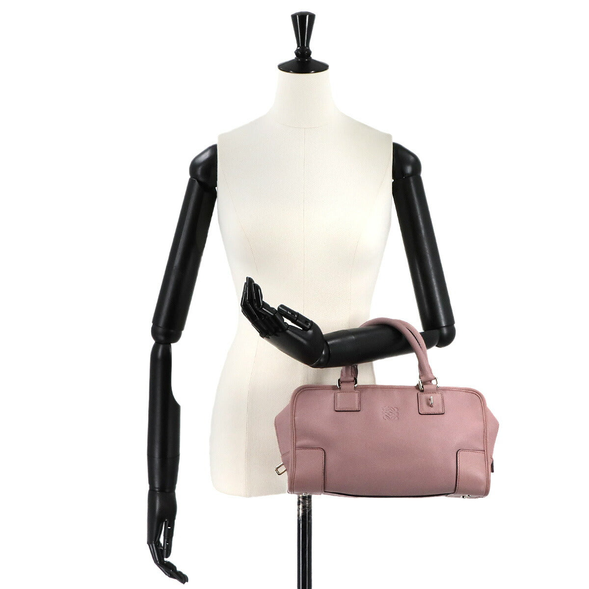 Amazona 28 Hand Bag Leather Pink Anagram Purse