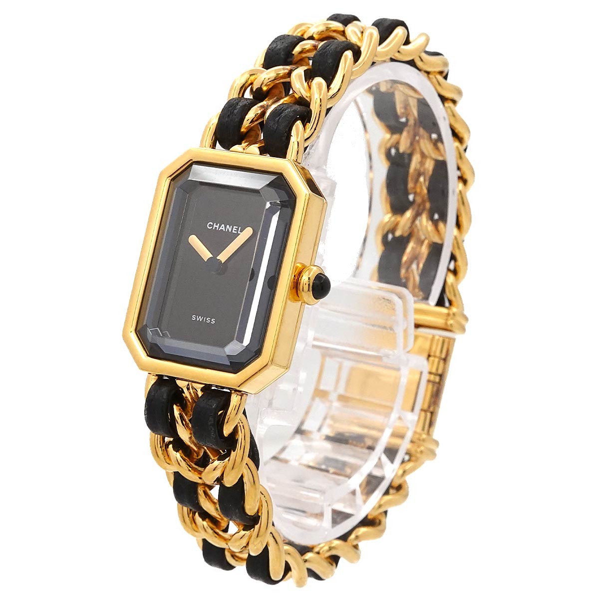 Premiere Size L H0001 Vintage Quartz Black Dial Ladies Watch