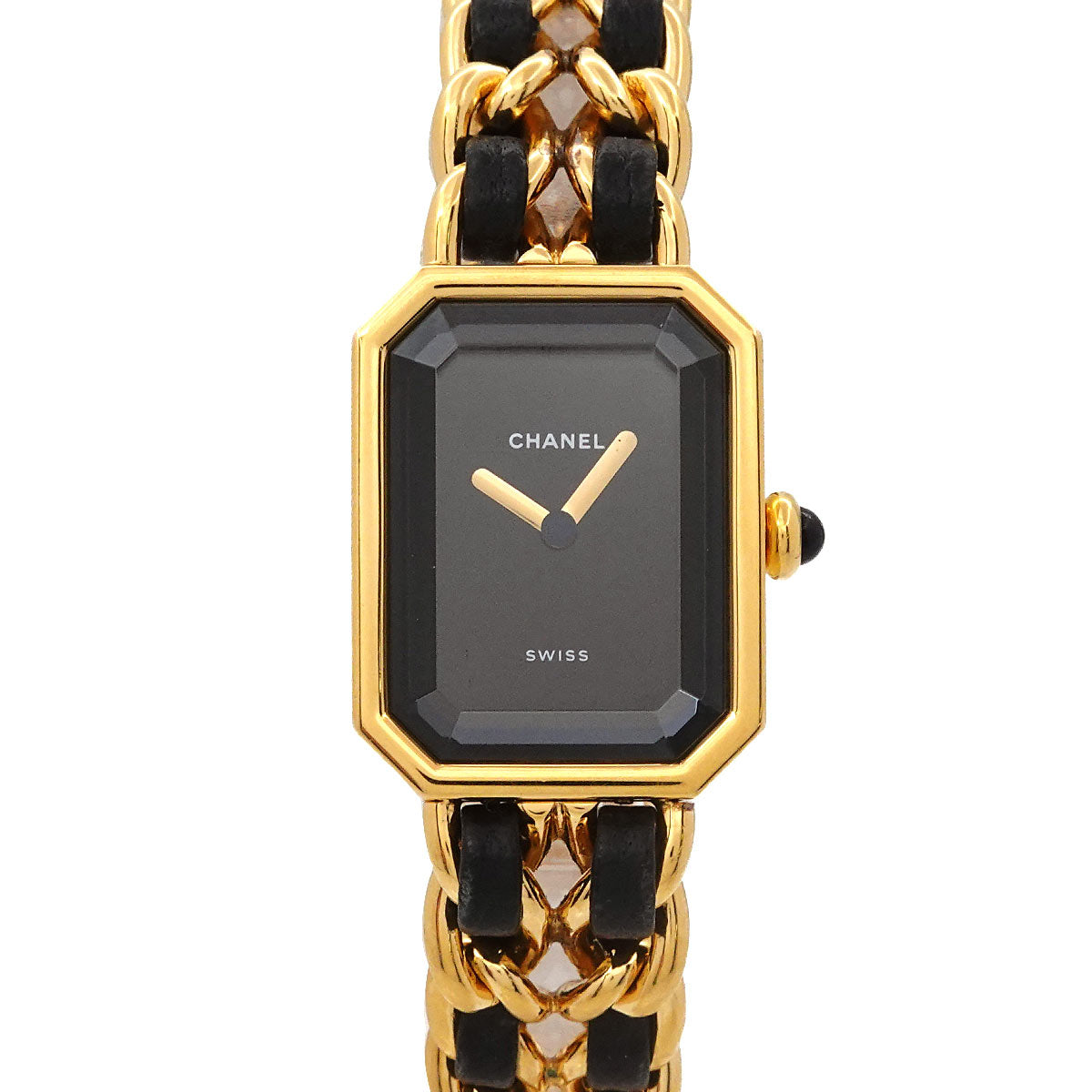 Premiere Size L H0001 Vintage Quartz Black Dial Ladies Watch