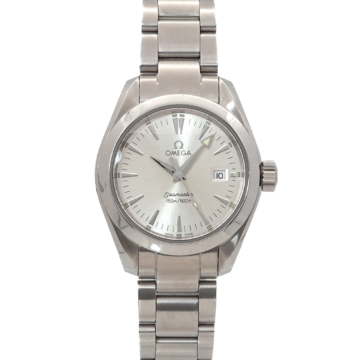 Seamaster Aqua Terra 2577 30 Date Quartz Silver Dial Ladies