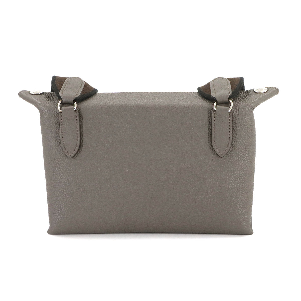 Videpoches Sangle Wooly Shoulder Bag Veau Togo Leather Etain