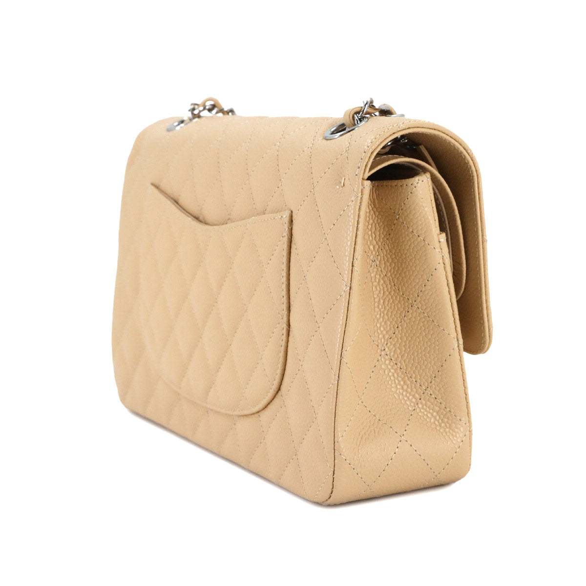 Matelasse 25 Chain Shoulder Bag Leather Beige A01112 11.12