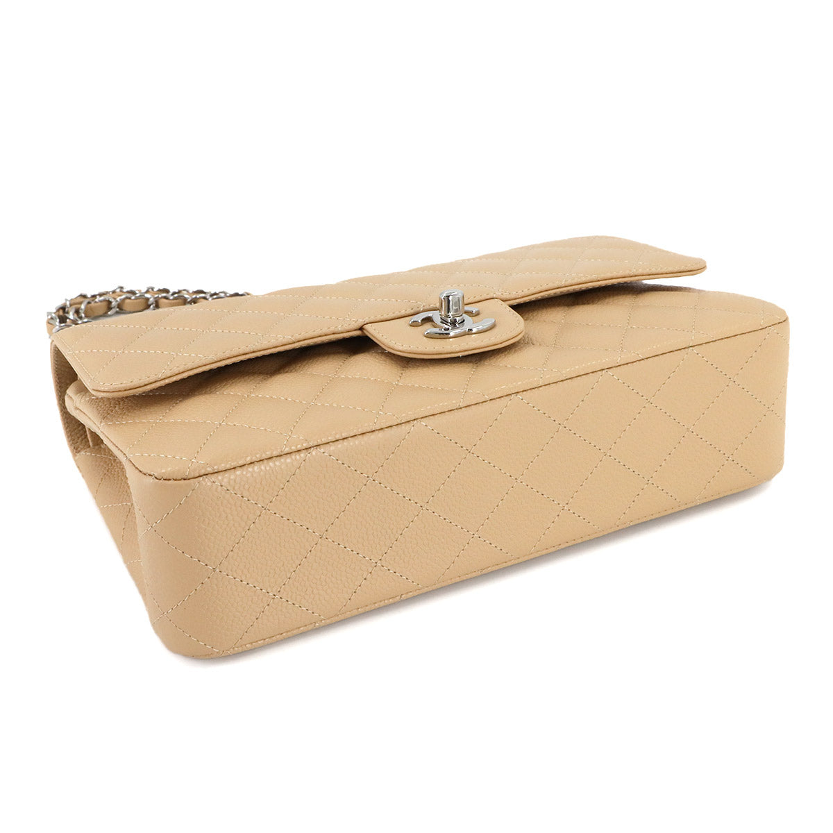 Matelasse 25 Chain Shoulder Bag Leather Beige A01112 11.12