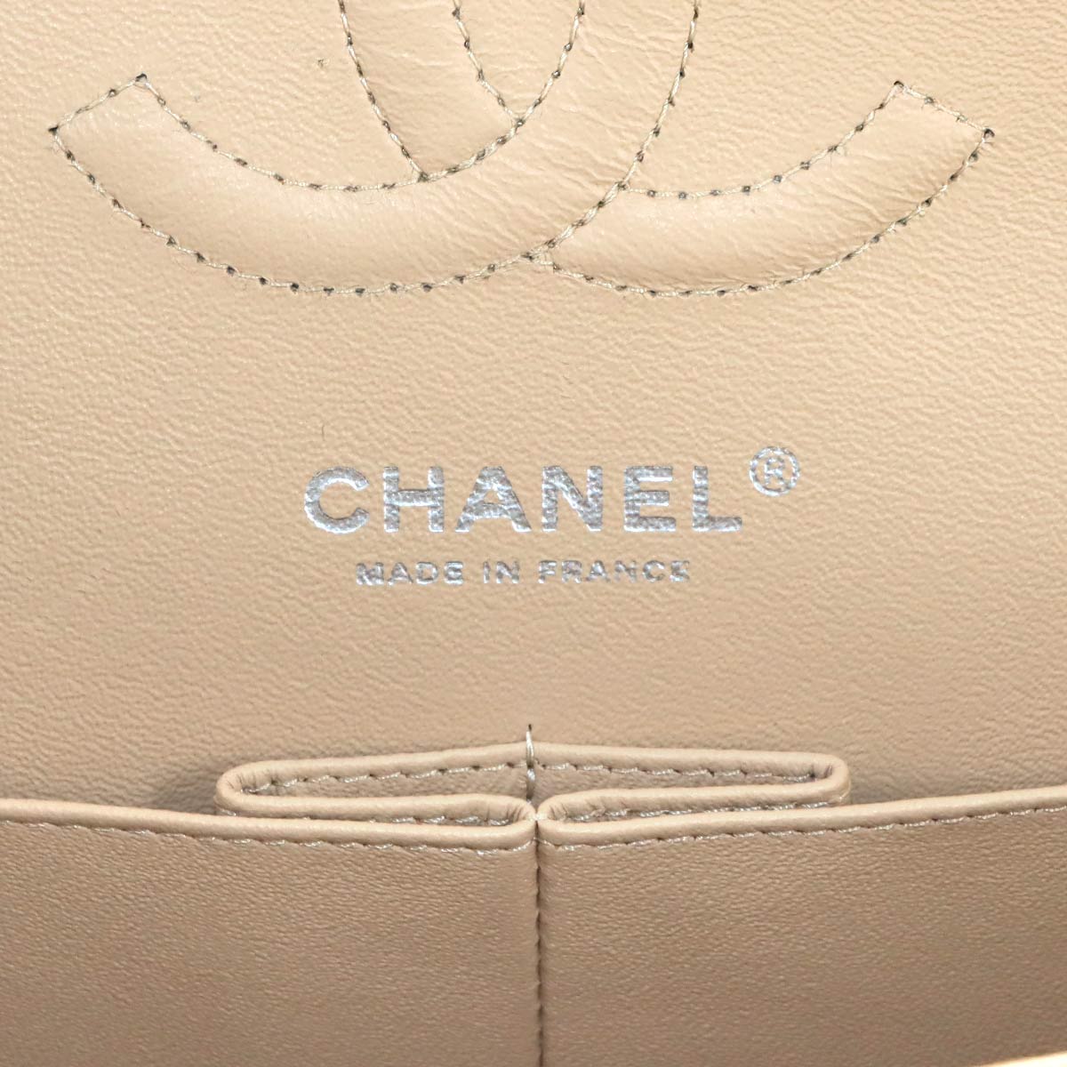 Matelasse 25 Chain Shoulder Bag Leather Beige A01112 11.12