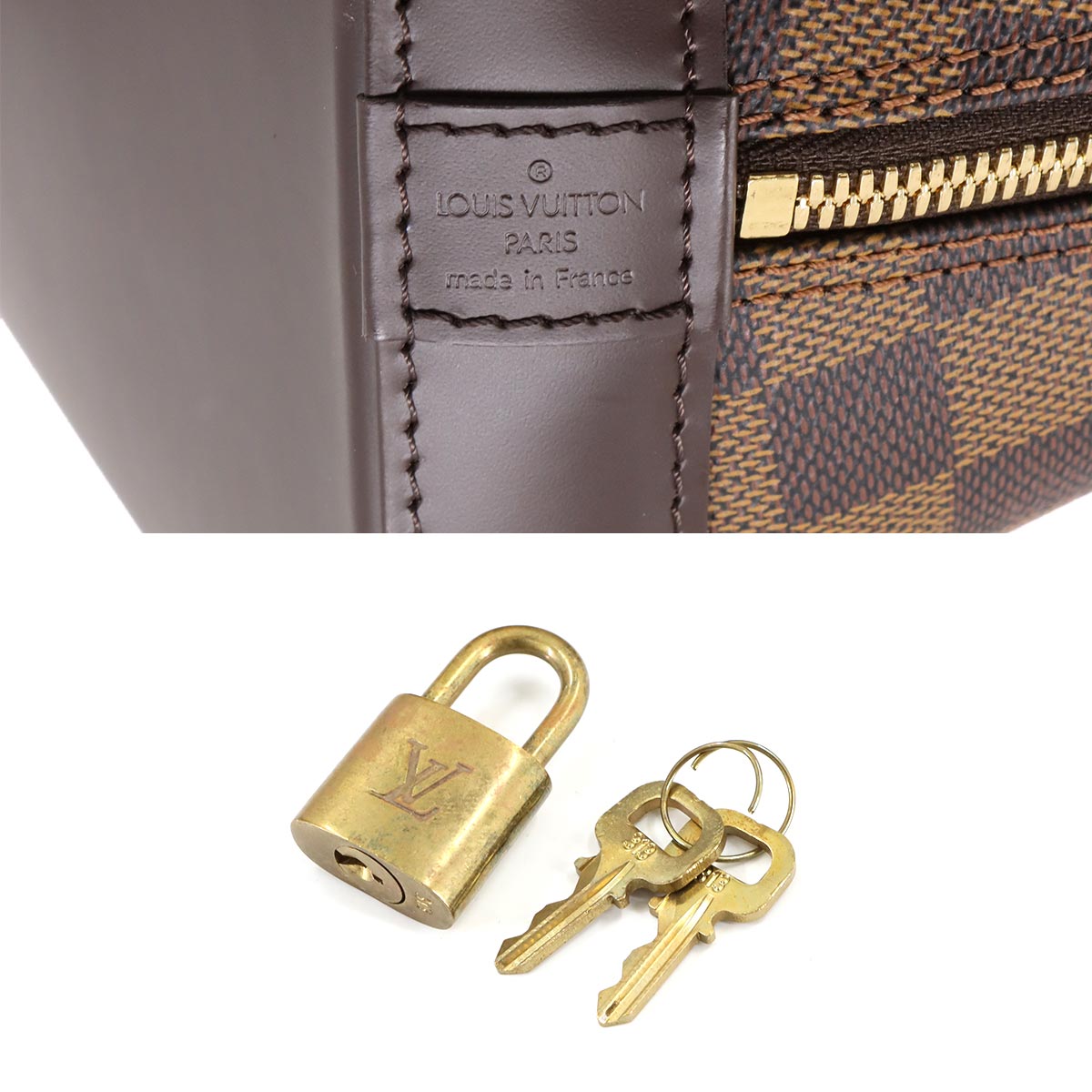 Damier Alma PM Hand Bag Ebene Brown N51131 Purse