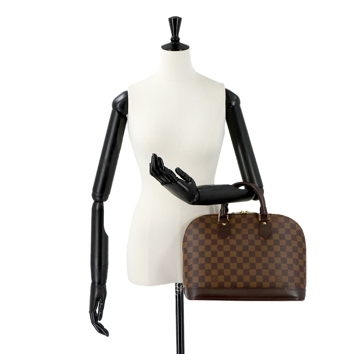 Damier Alma PM Hand Bag Ebene Brown N51131 Purse