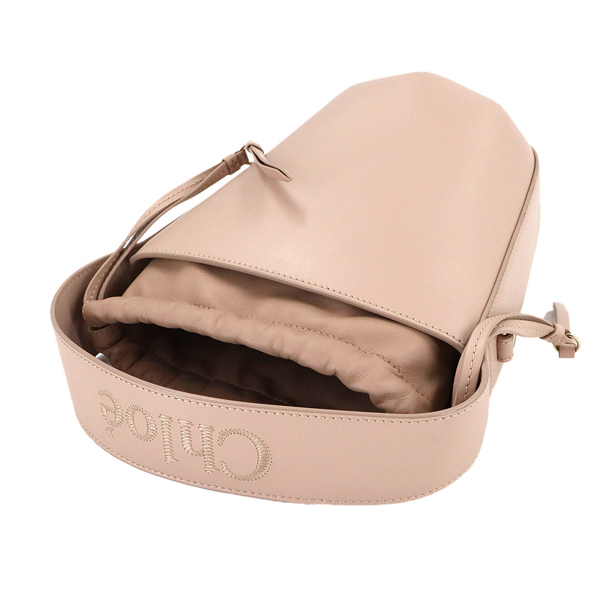 Sense Bucket Hand Shoulder Bag Leather Pink Purse