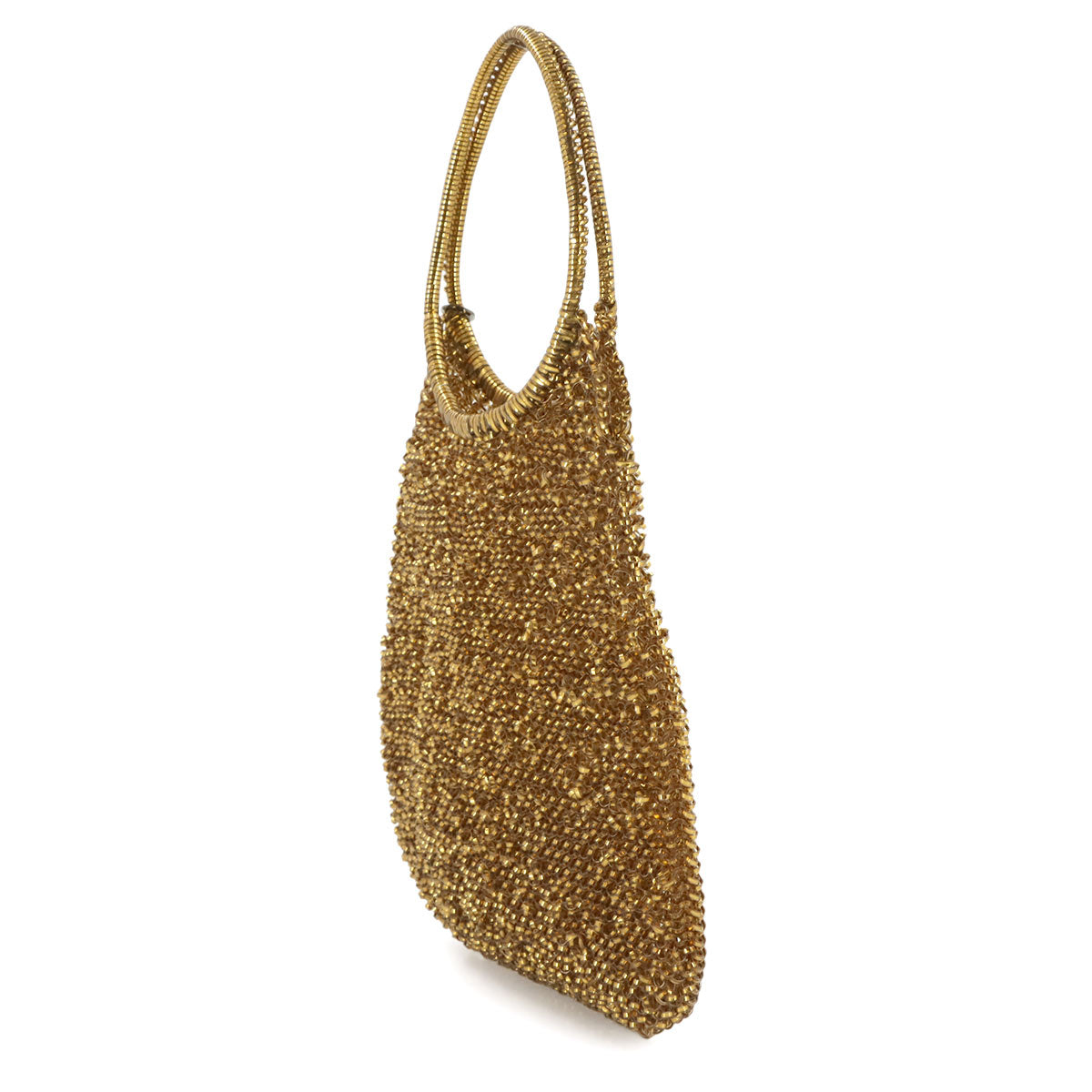 Wire Hand Bag PVC Gold Purse