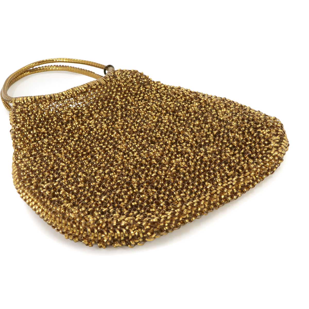 Wire Hand Bag PVC Gold Purse