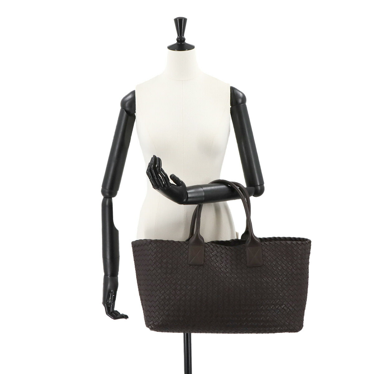 Intrecciato Cabat MM Tote Bag Leather Brown 115664