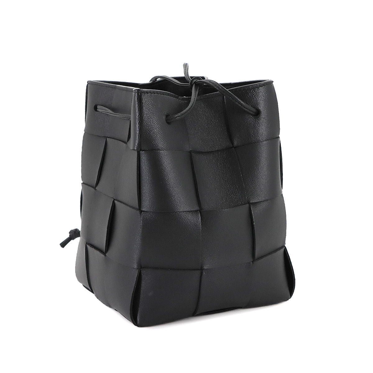 Intrecciato Small Cassette Shoulder Bag Black 680218