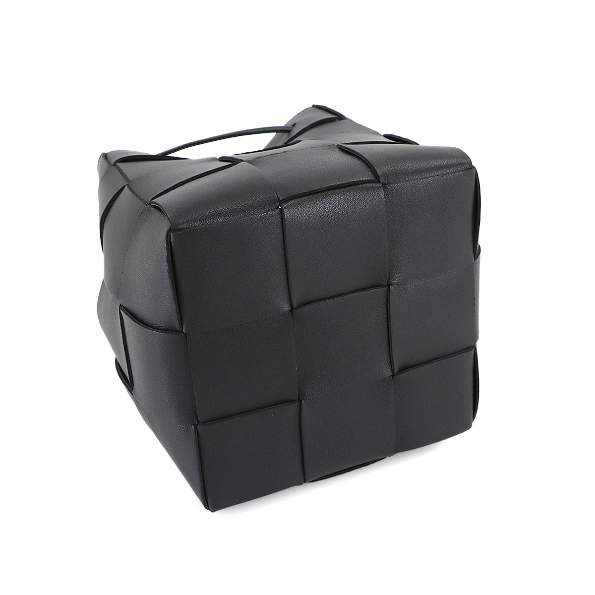 Intrecciato Small Cassette Shoulder Bag Black 680218