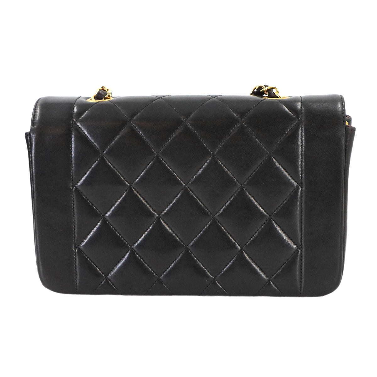 Diana Matelasse 22 Chain Shoulder Bag Leather A01164 Vintage