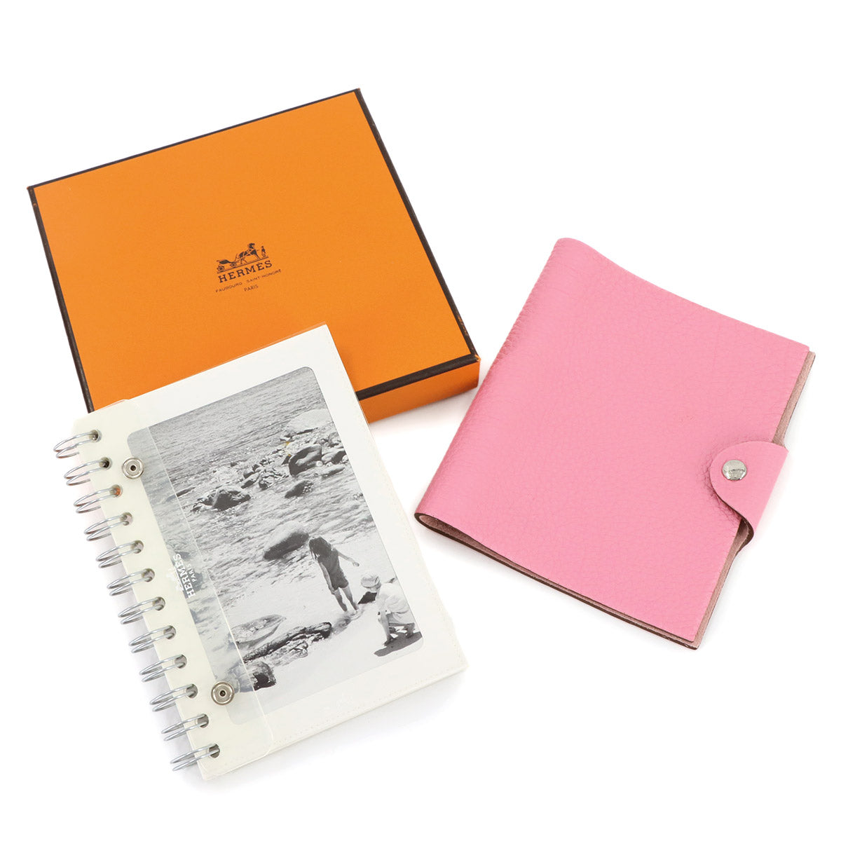Ulysse PM Agenda Notebook Cover Taurillon Clemence Pink