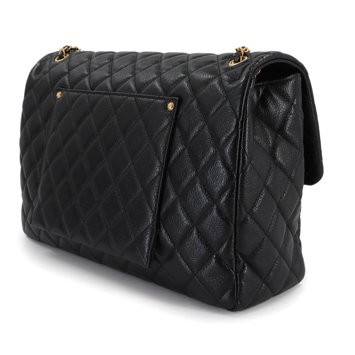 Matelasse 40 Chain Shoulder Bag Leather Black Purse