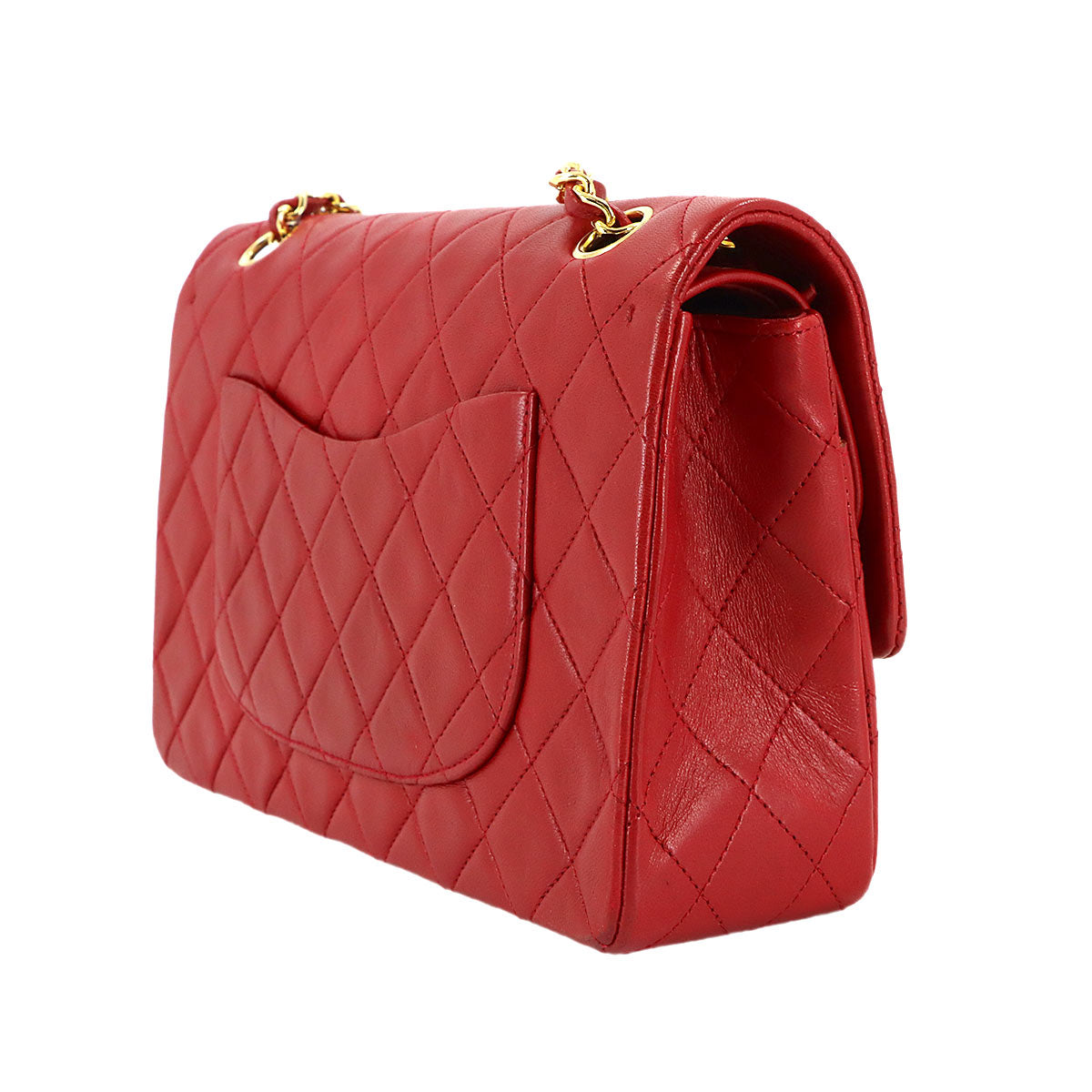 Matelasse 25 Chain Shoulder Bag Leather Red A01112 11.12