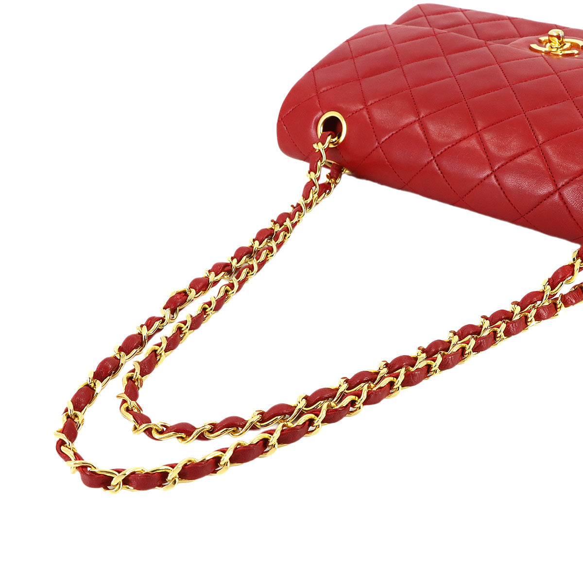 Matelasse 25 Chain Shoulder Bag Leather Red A01112 11.12
