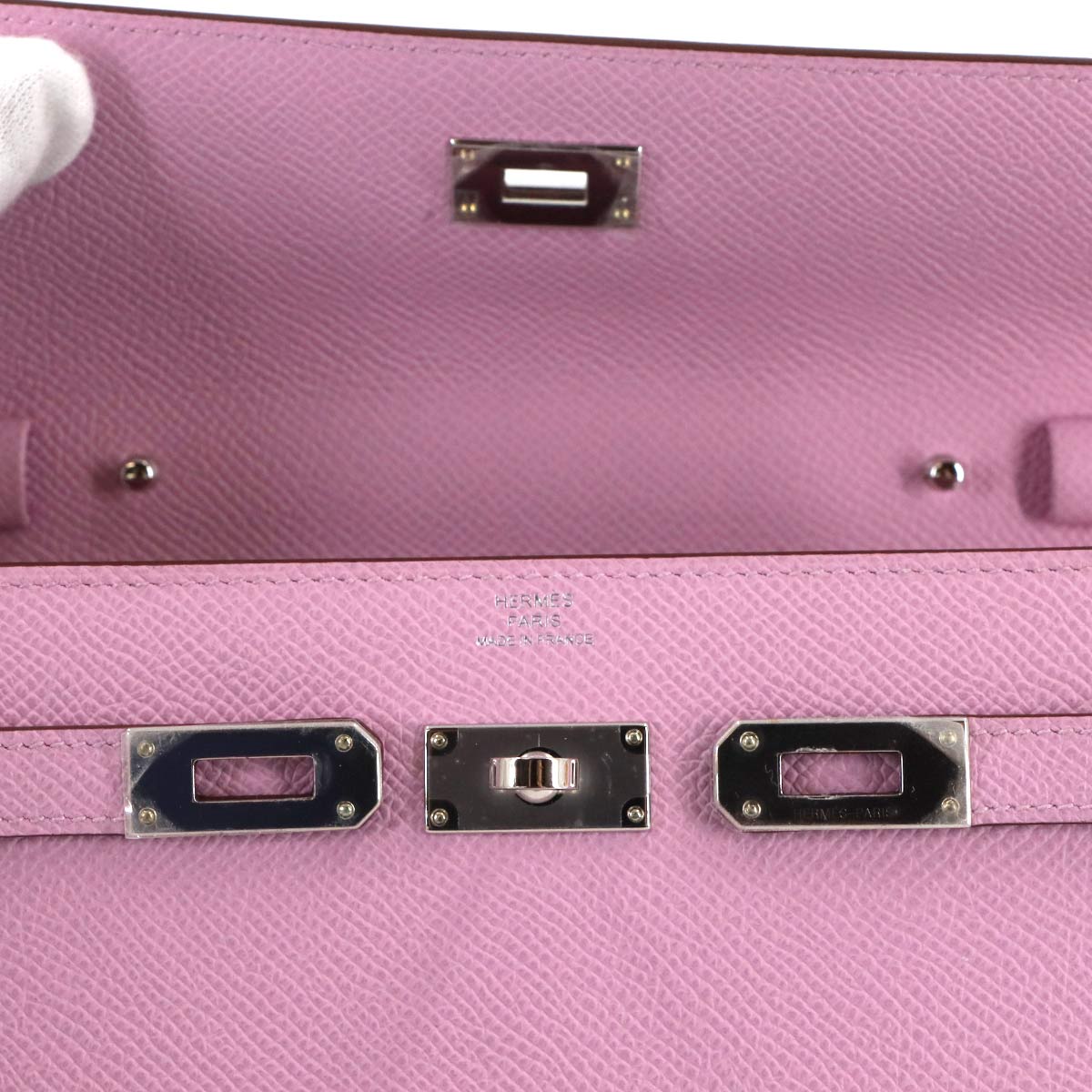 Kelly To Go Shoulder Wallet Epsom Mauve sylvestre Purse