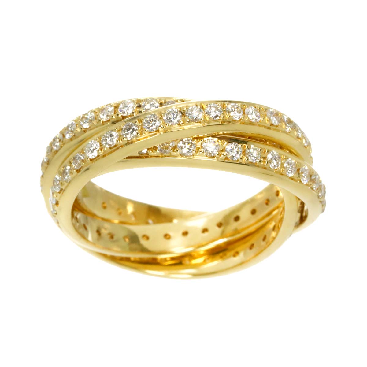 Diamond 1.40ct Ring 18K YG Yellow Gold 750 size5.5-5.75(US)