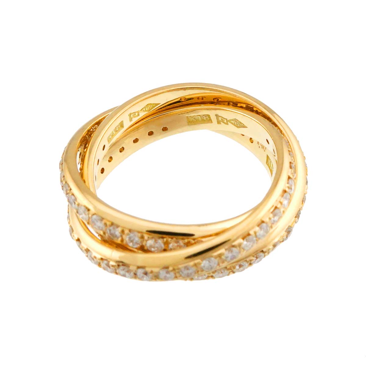 Diamond 1.40ct Ring 18K YG Yellow Gold 750 size5.5-5.75(US)