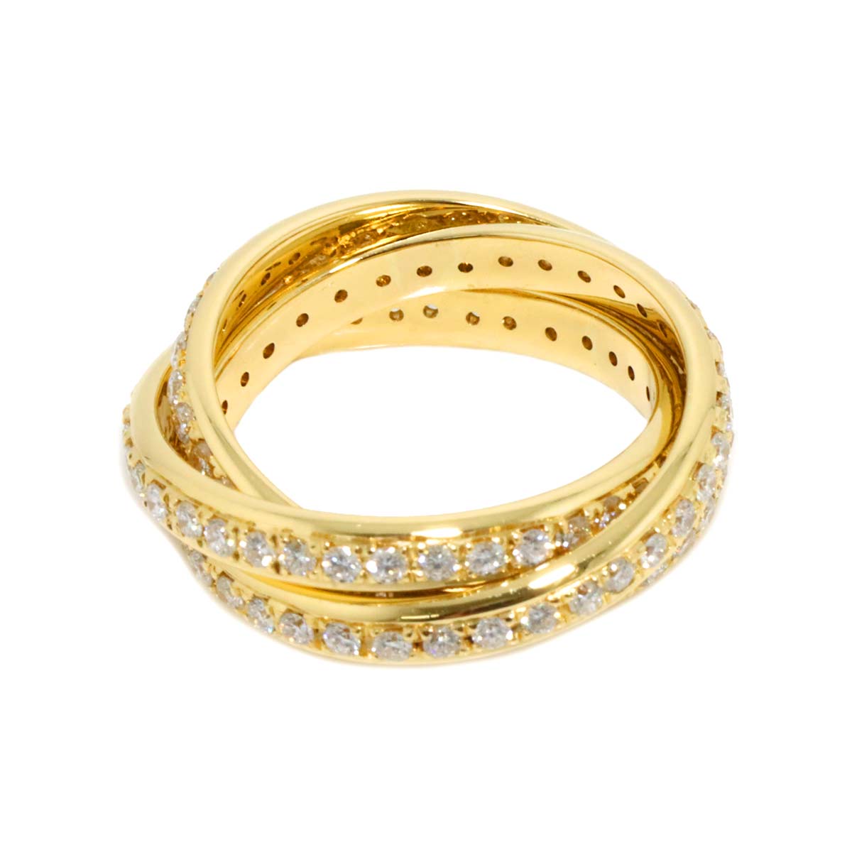 Diamond 1.40ct Ring 18K YG Yellow Gold 750 size5.5-5.75(US)