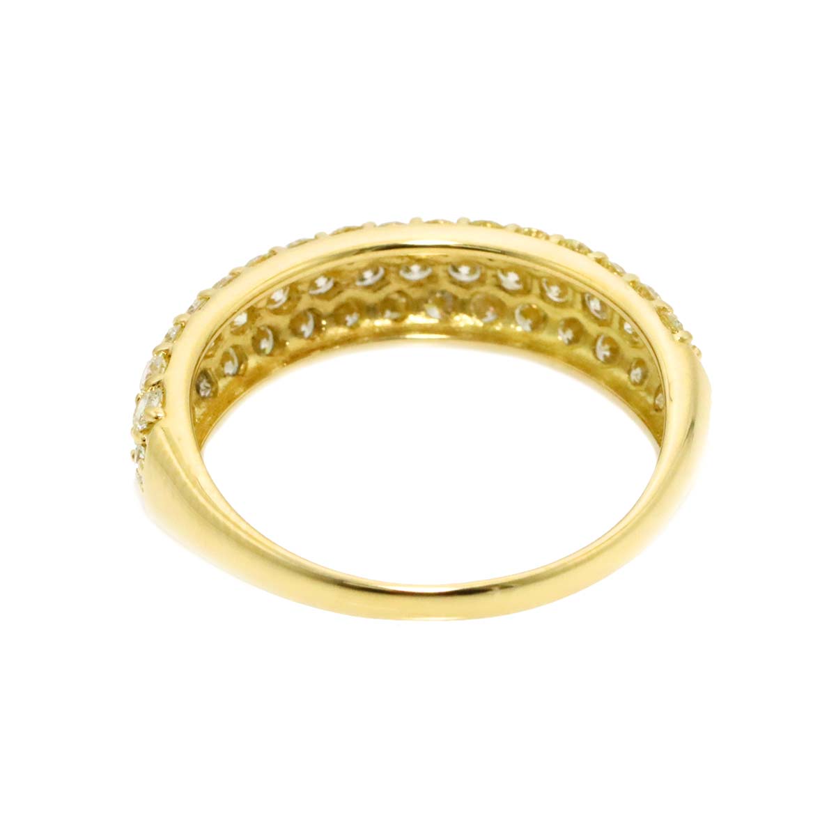 Diamond 1.00ct Ring 18K YG Yellow Gold 750 Size6(US)