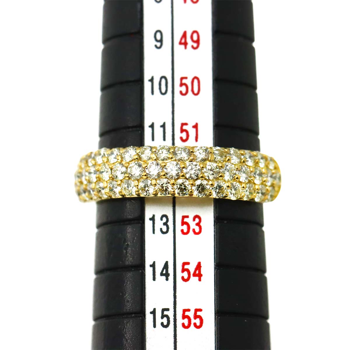 Diamond 1.00ct Ring 18K YG Yellow Gold 750 Size6(US)