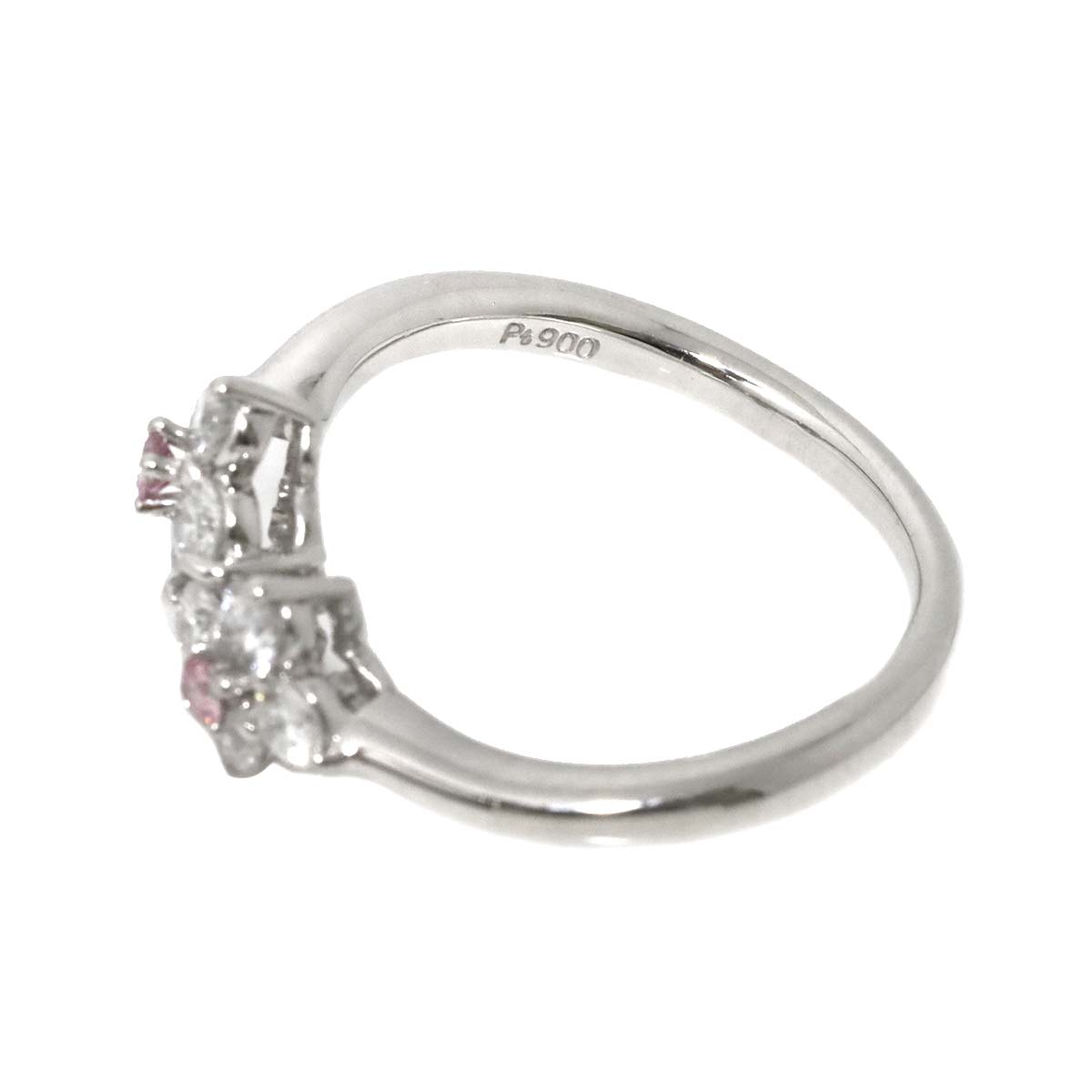 PinkDiamond 0.05ct Diamond 0.47ct Ring Pt Platinum size4.75-5(US)