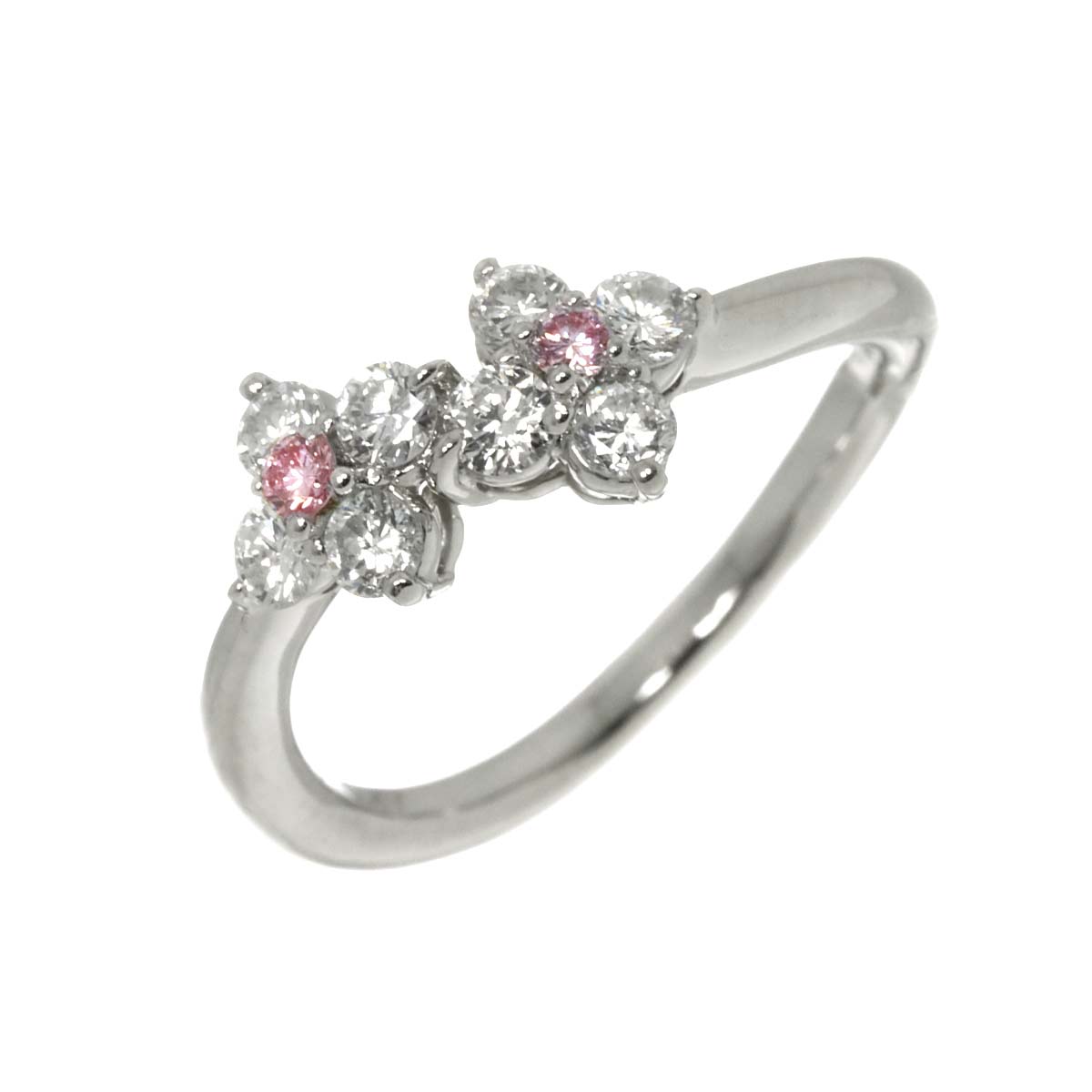 PinkDiamond 0.05ct Diamond 0.47ct Ring Pt Platinum size4.75-5(US)