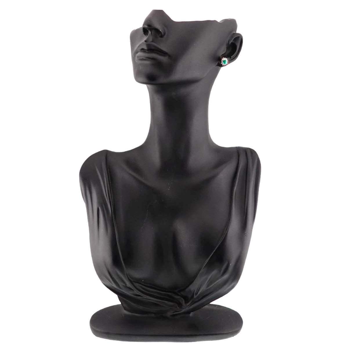 Emerald 0.40ct Diamond 0.18ct Earrings Pierced Pt Platinum