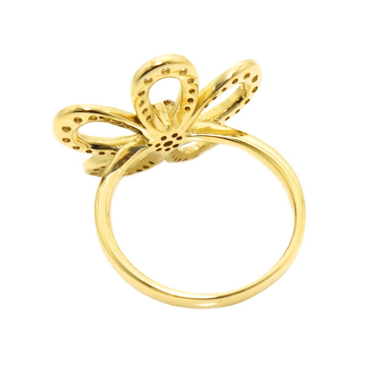 Diamond 0.55ct Ring 18K YG Yellow Gold 750 6.25-6.5(US)