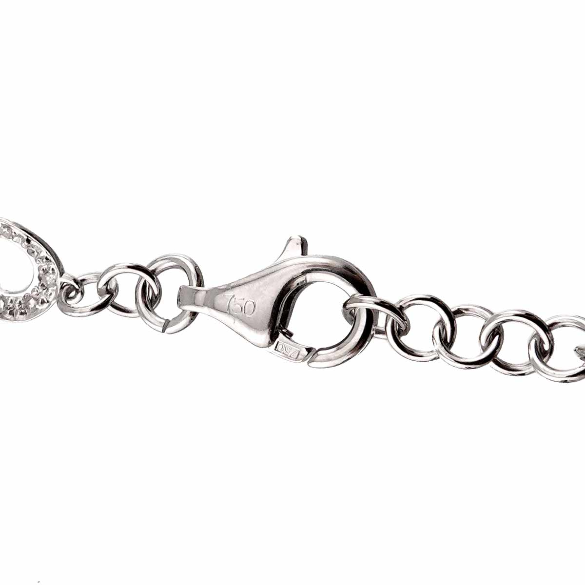 Diamond 0.50ct Bracelet 18K K18 WG White Gold 750