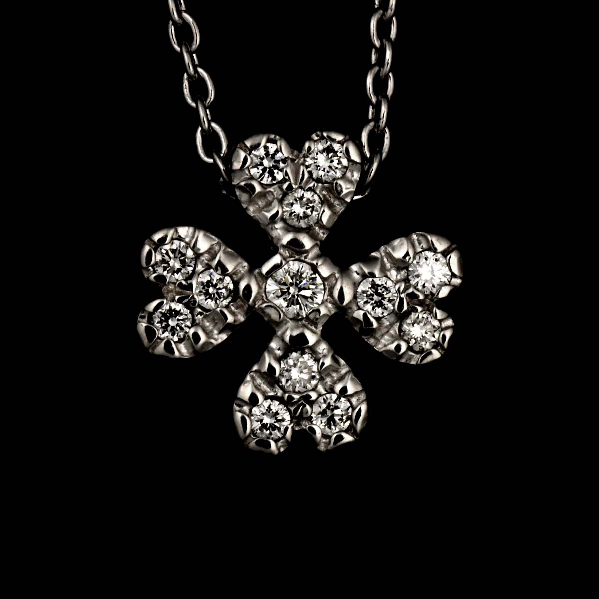 Diamond 0.11ct Necklace 18K WG 750
