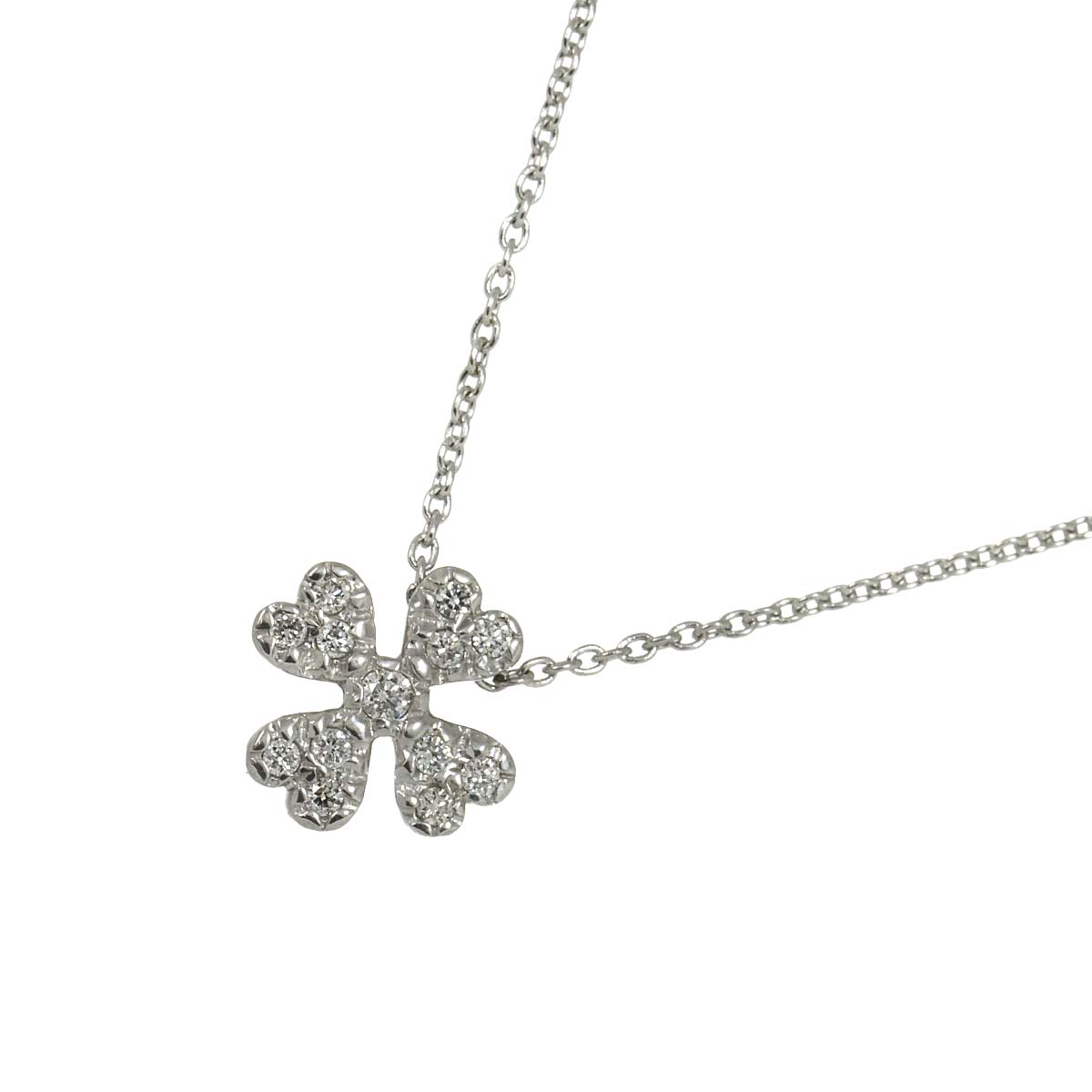 Diamond 0.11ct Necklace 18K WG 750