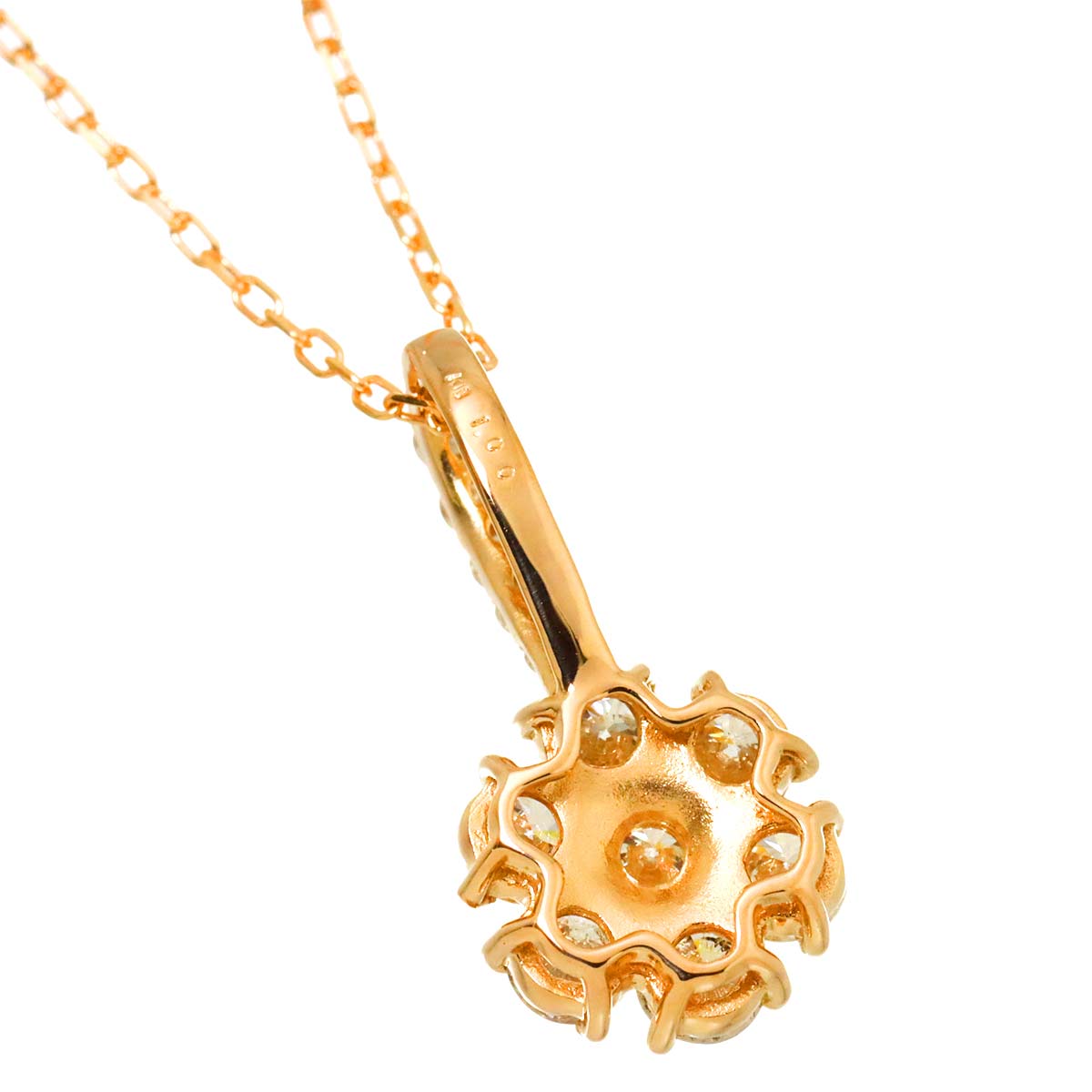 Diamond 1.00ct Necklace 18K Pink Gold 750